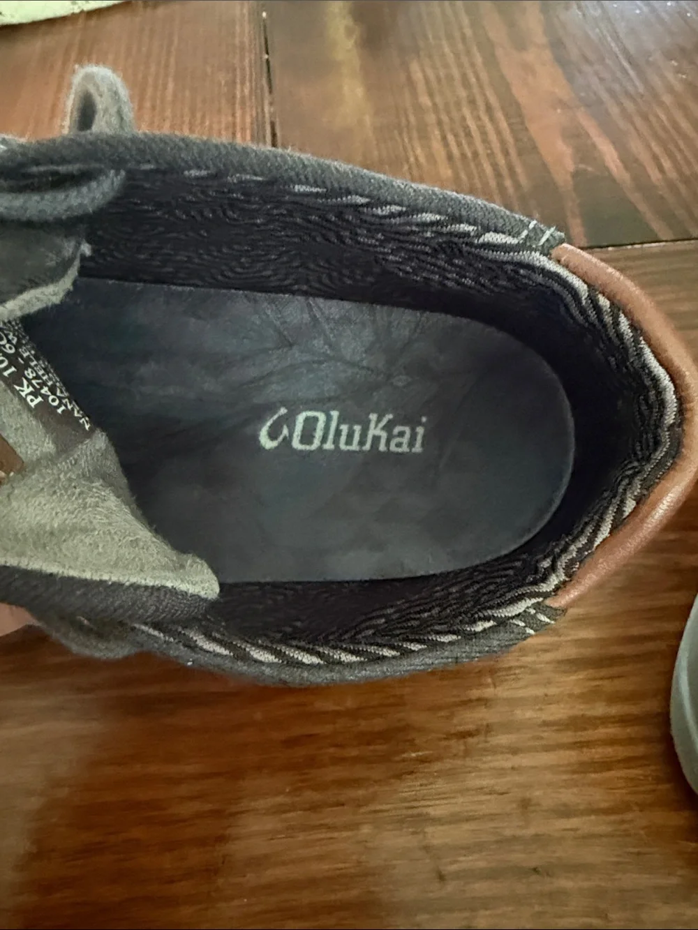 OluKai Gray Canvas Chukka Boots with Gray Sole